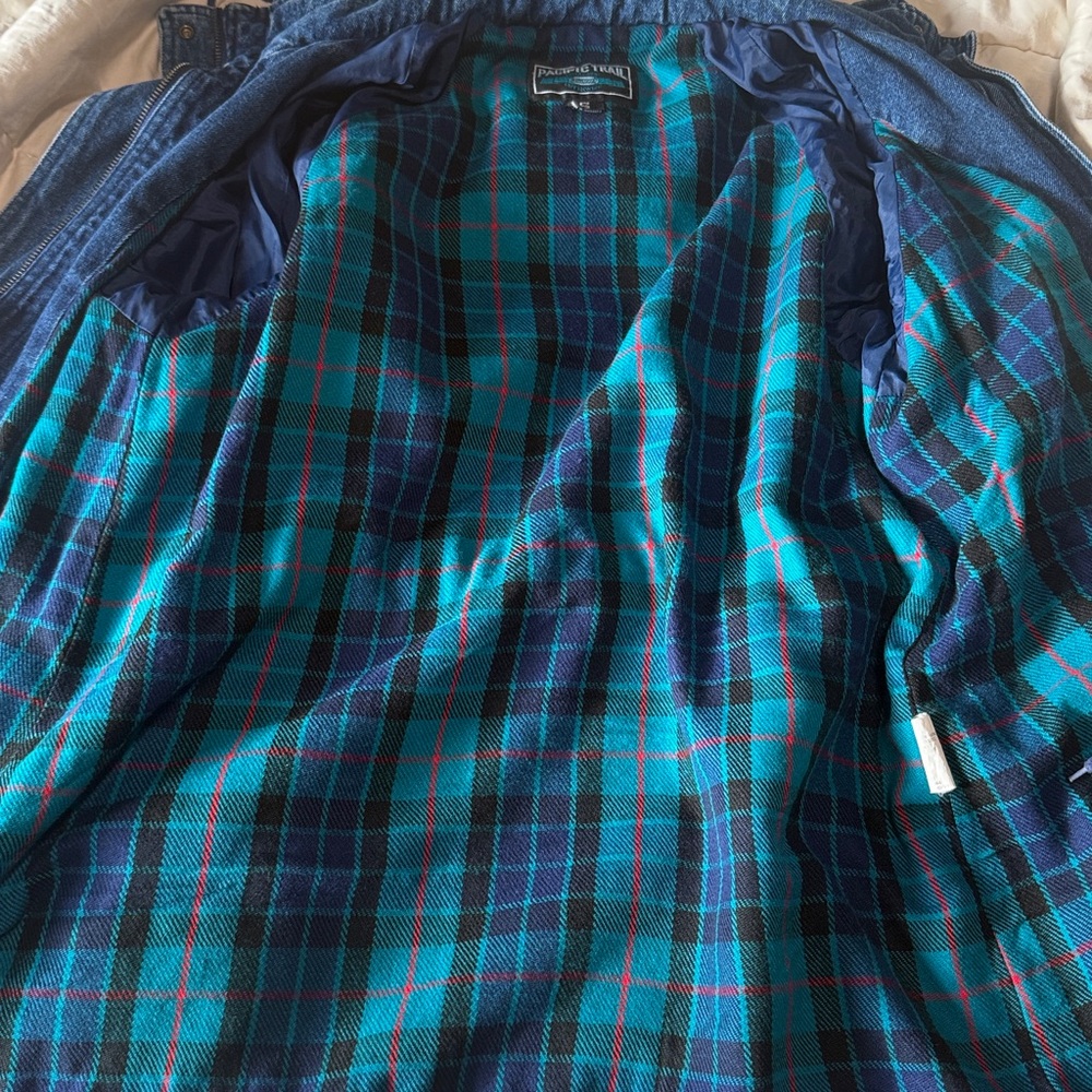 Vintage Pacific Trails Flannel Lined Denim Coat - Picture 8 of 8